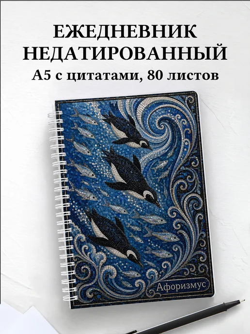 Ежедневник недатированный Пингвины
