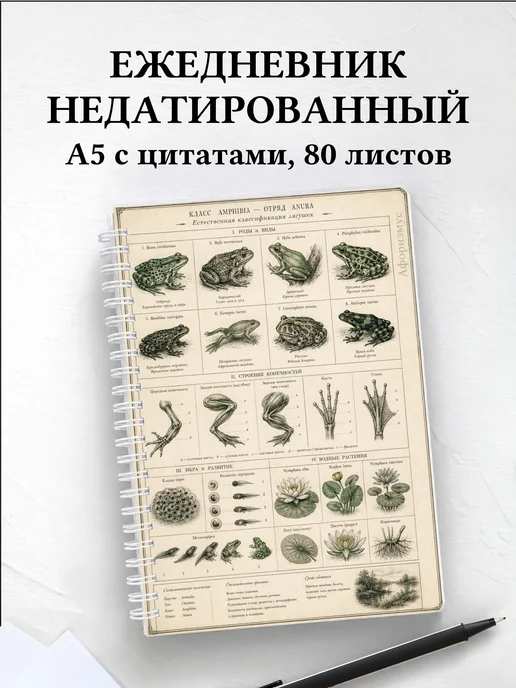 Ежедневник недатированный Лягушки