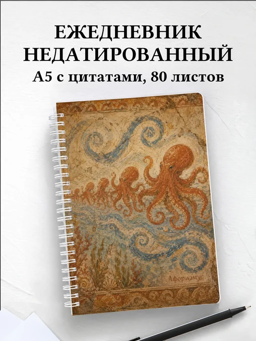 Ежедневник недатированный Осьминоги