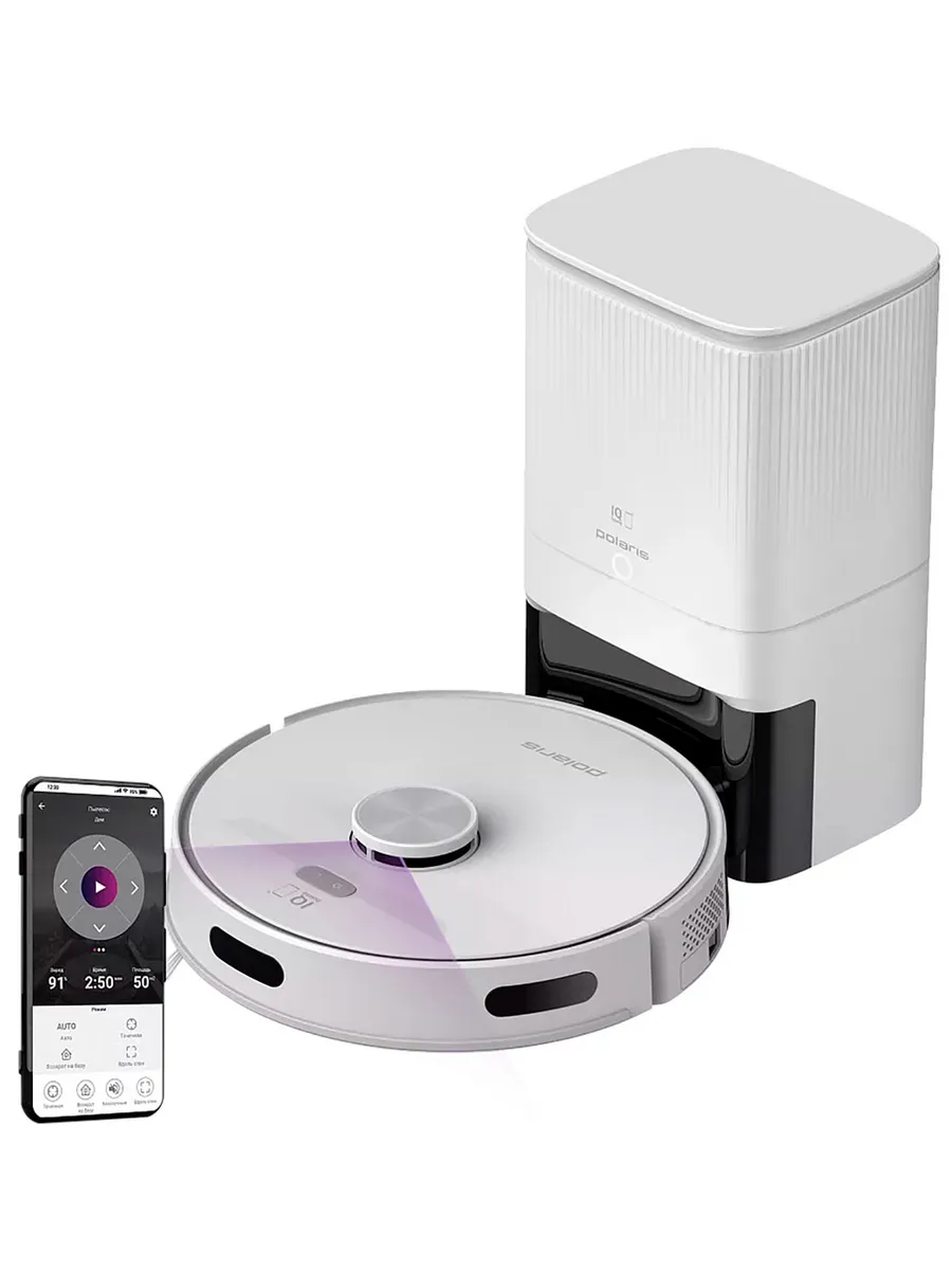 POLARIS Робот-пылесос PVCRDC G2 6002 WIFI IQ Home, белый