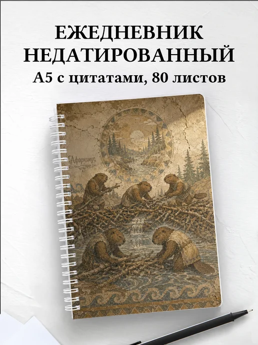 Ежедневник недатированный Бобры