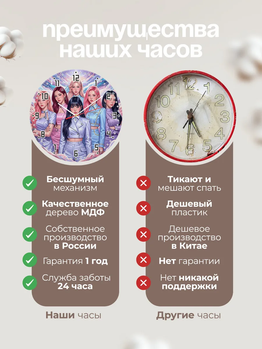 Часы настенные "Apink" — фото 2