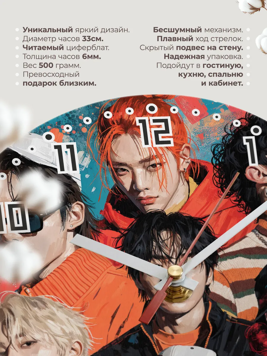 Часы настенные "AB6IX" — фото 3