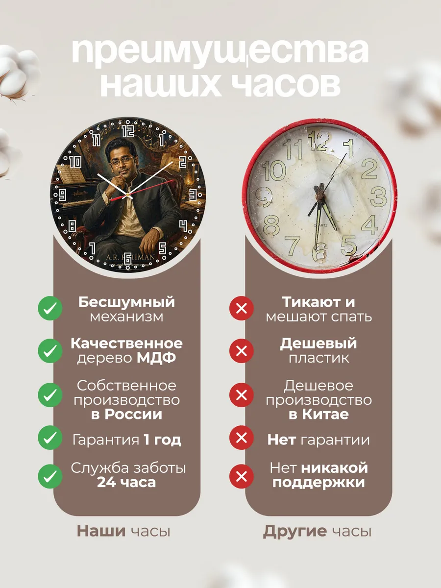 Часы настенные "A. R. Rahman" — фото 2