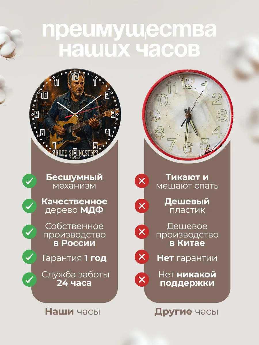 Часы настенные "Босс Bruce Springsteen" — фото 2