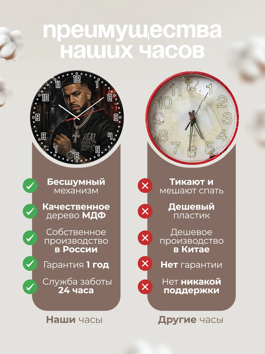 Часы настенные "Anuel AA" — фото 2