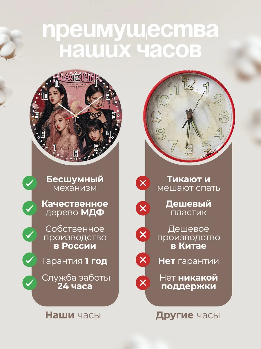 Часы настенные "BLACKPINK" — фото 10