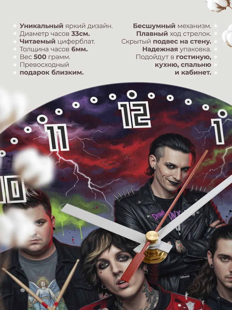 Часы настенные "Bring Me the Horizon" — фото 3