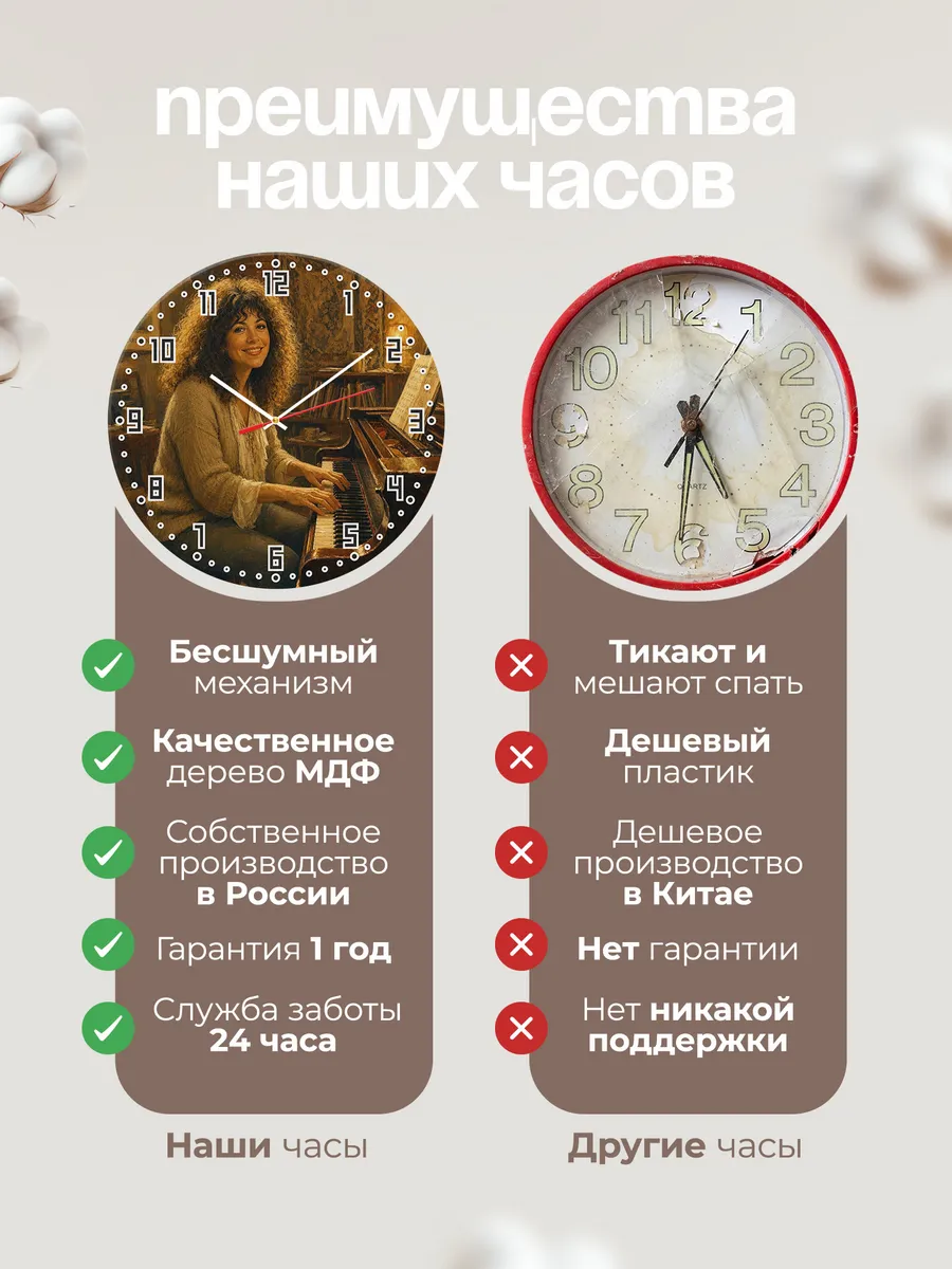 Часы настенные "Carole King" — фото 2