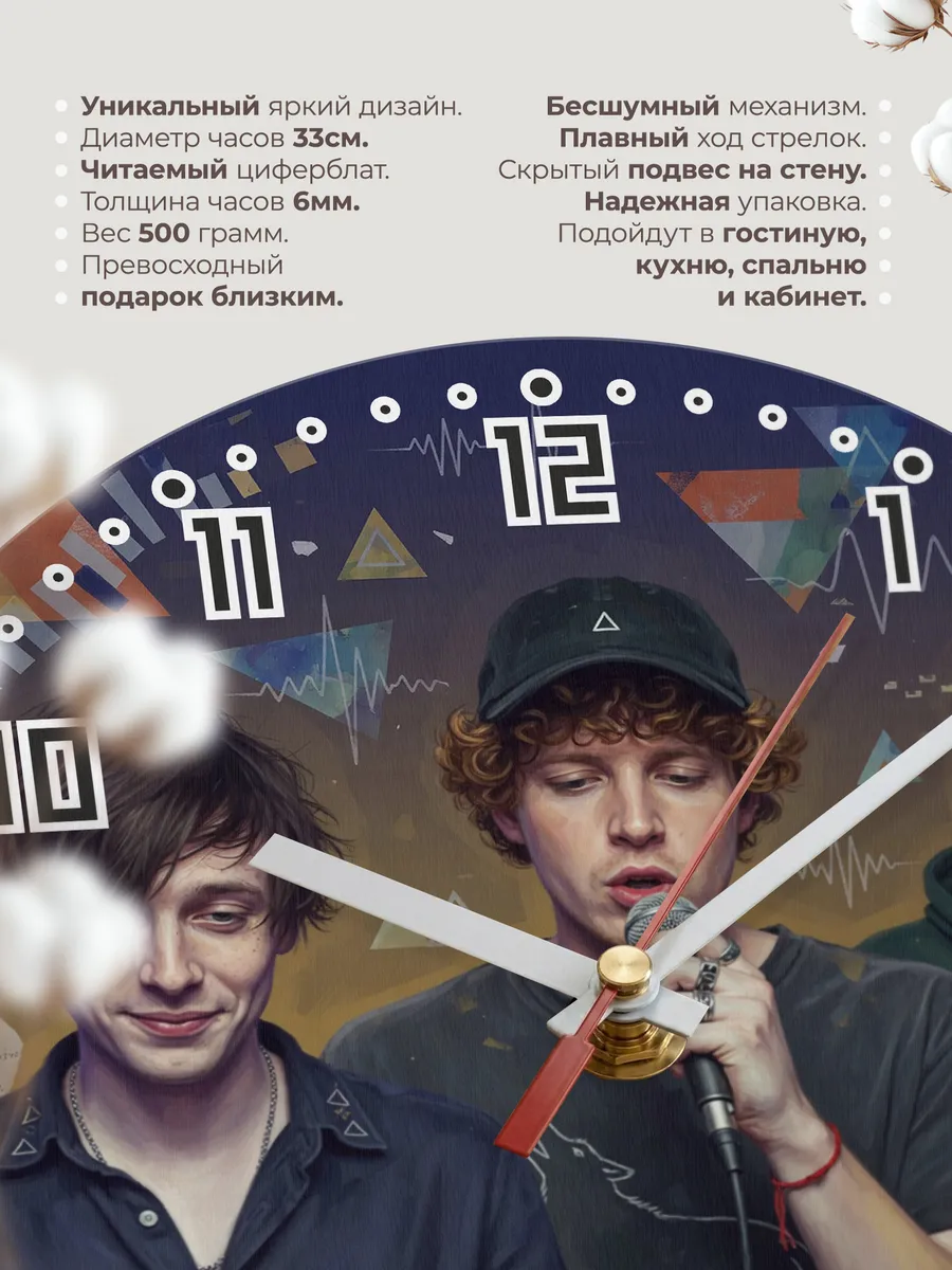 Часы настенные "alt-J" — фото 3