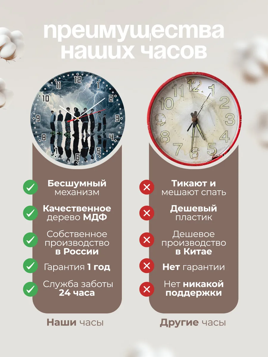 Часы настенные "ATEEZ" — фото 2