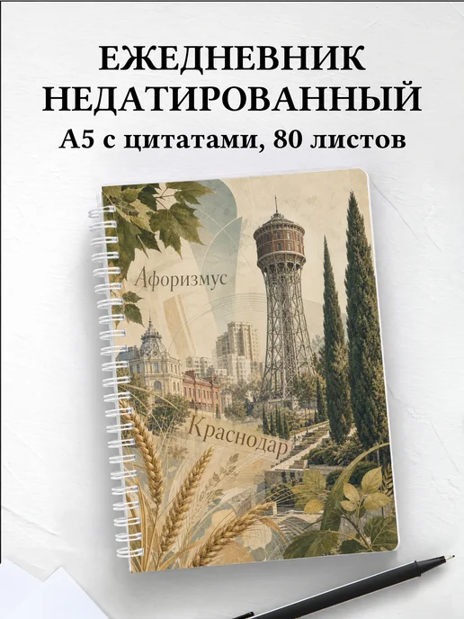 Ежедневник недатированный Краснодар с мотивирующими цитатами