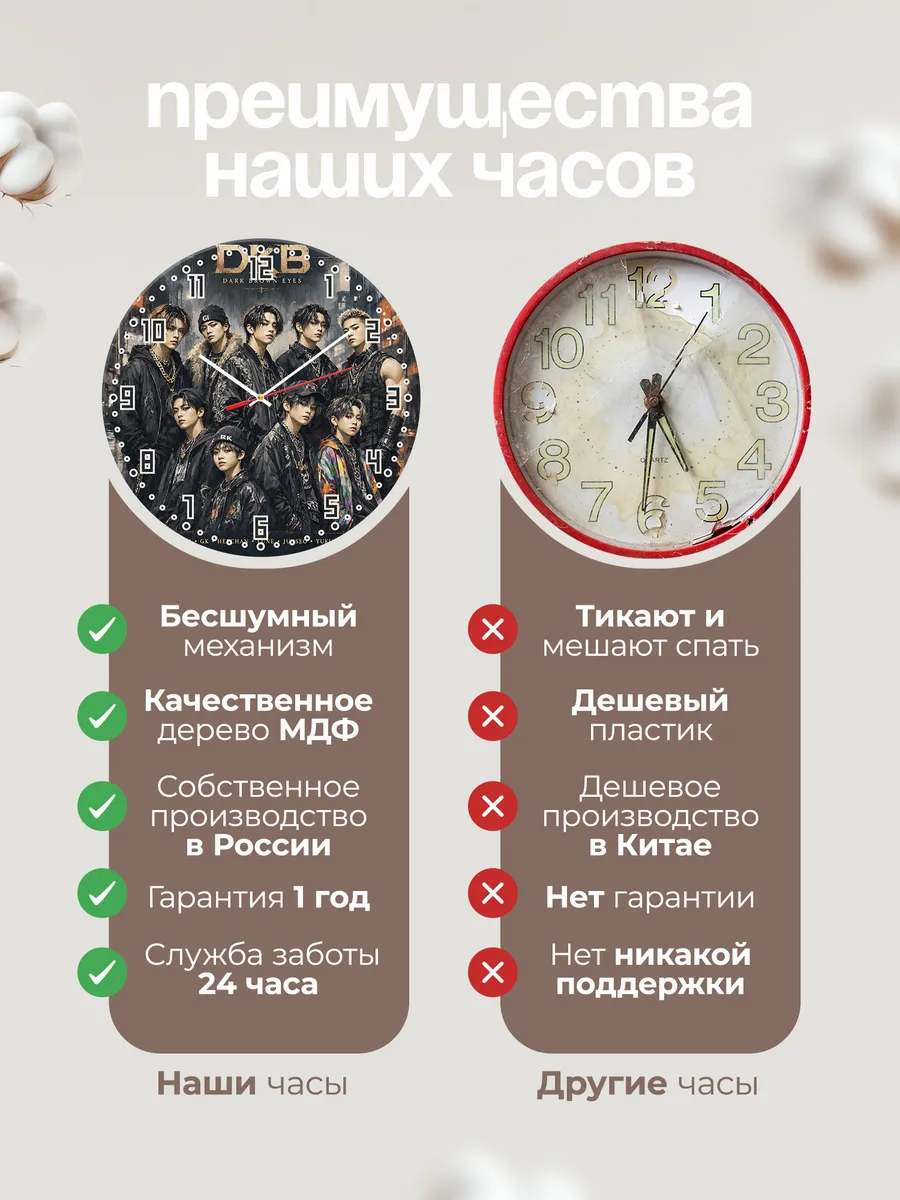 Часы настенные "DKB k-pop группа" — фото 2