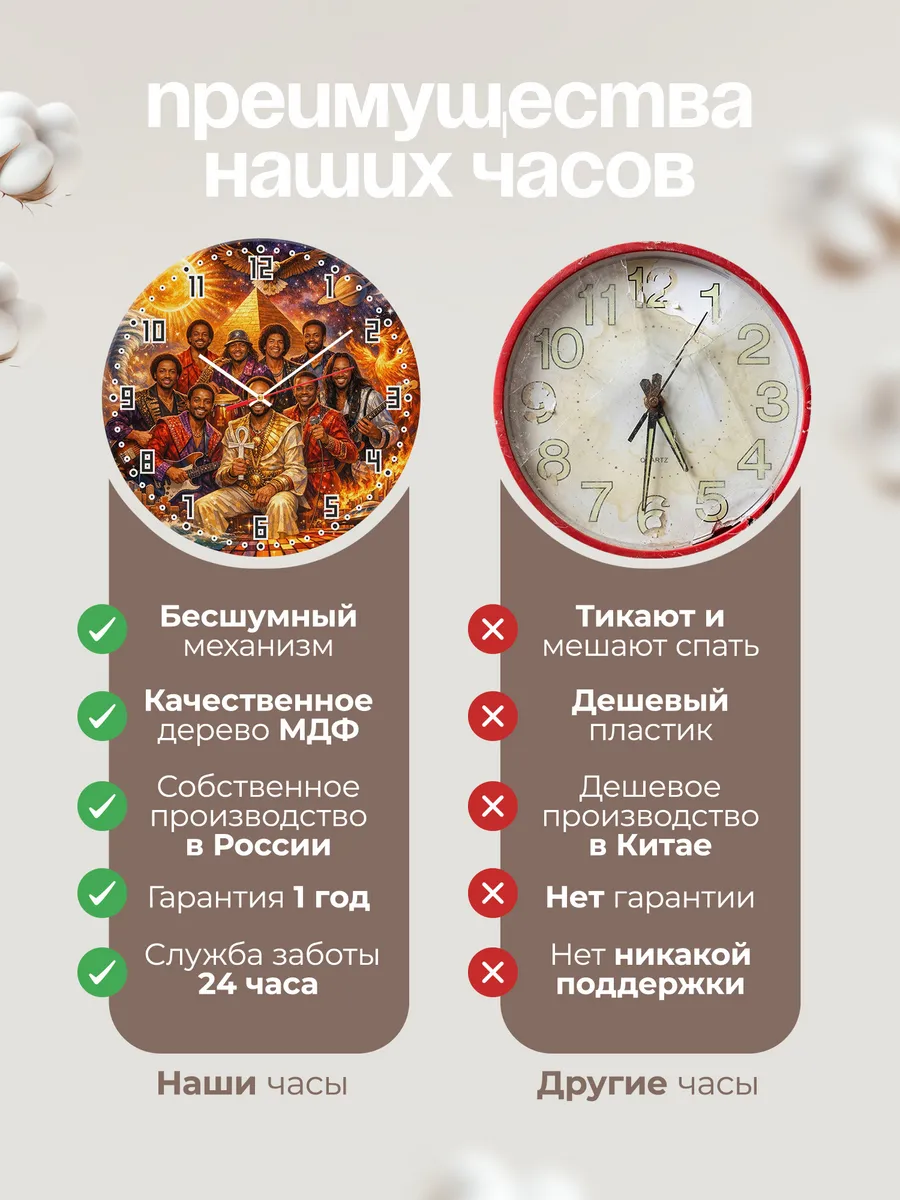 Часы настенные "Earth, Wind & Fire" — фото 2