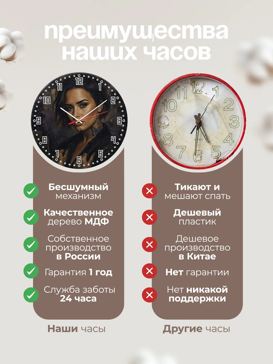 Часы настенные "Demi Lovato" — фото 2