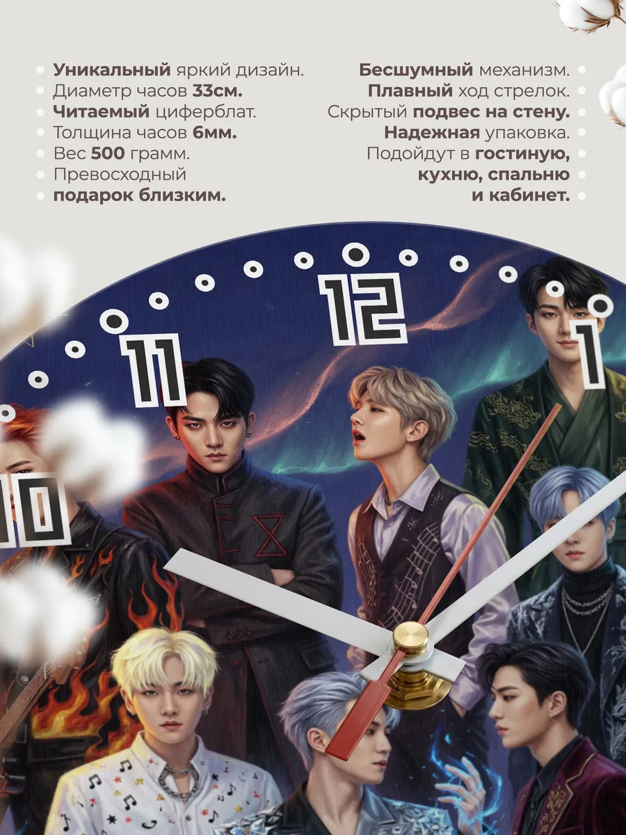 Часы настенные "EXO" — фото 3