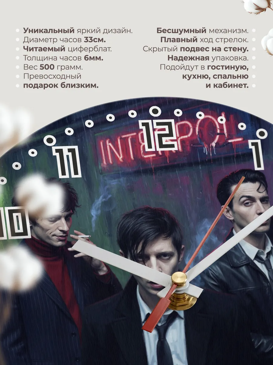 Часы настенные "Interpol" — фото 3
