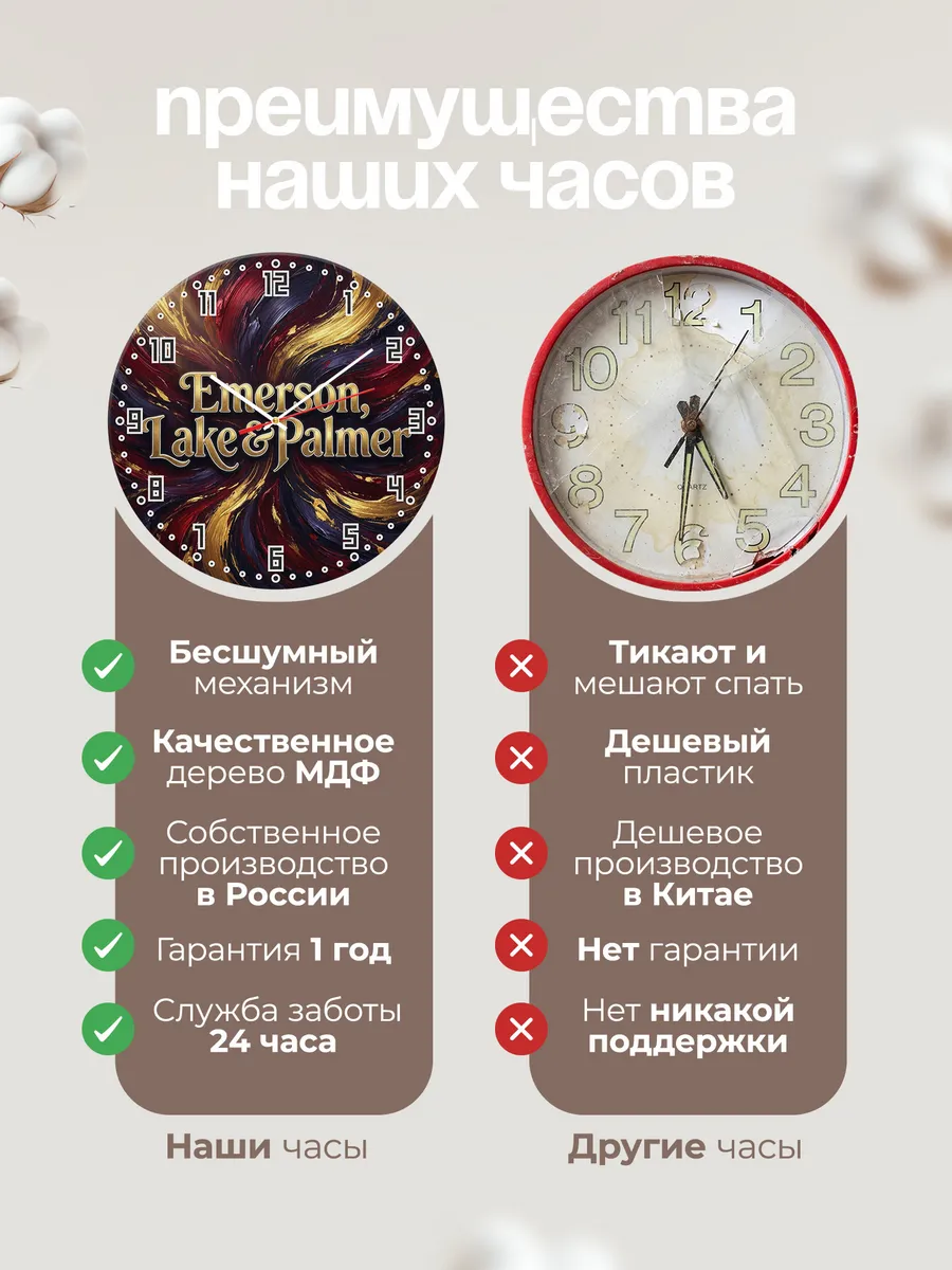 Часы настенные "Emerson, Lake & Palmer" — фото 2