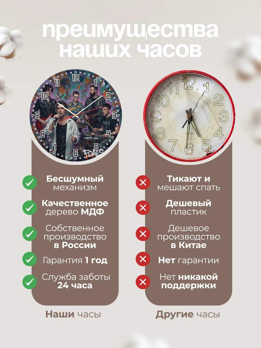 Часы настенные "Foals" — фото 2