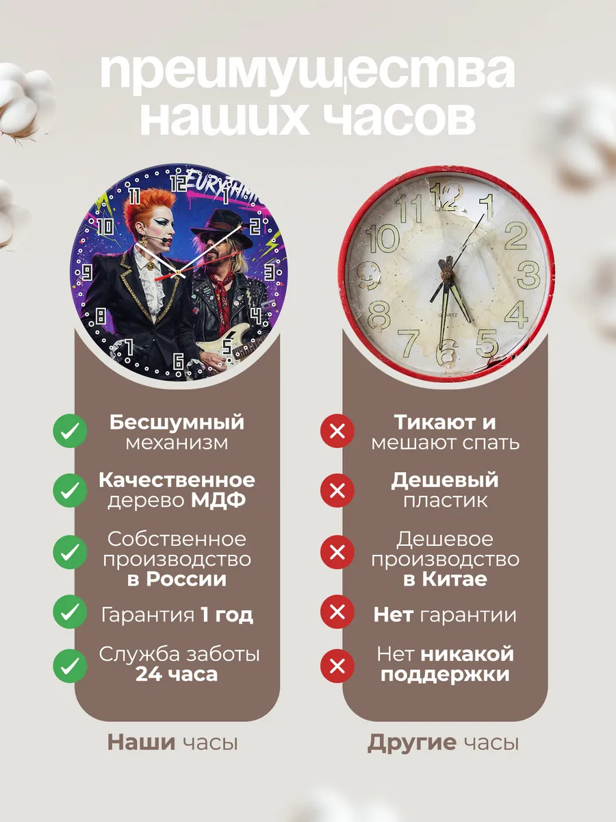Часы настенные "Группа Eurythmics" — фото 2