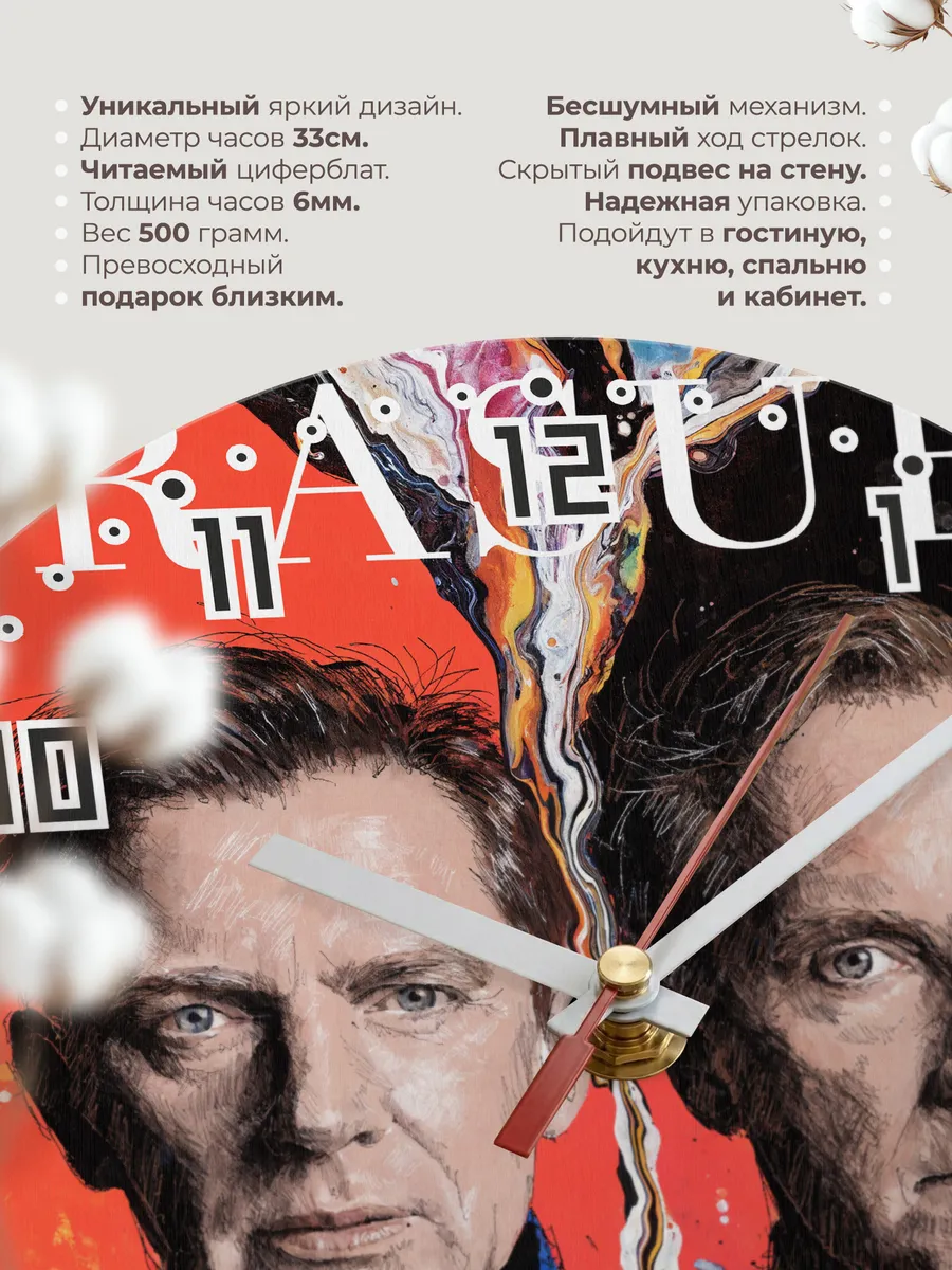 Часы настенные "Erasure" — фото 3