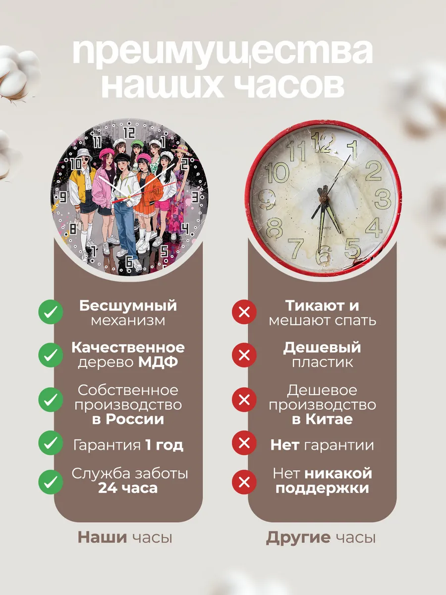 Часы настенные "fromis_9" — фото 2