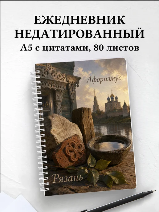 Ежедневник недатированный Рязань с мотивирующими цитатами