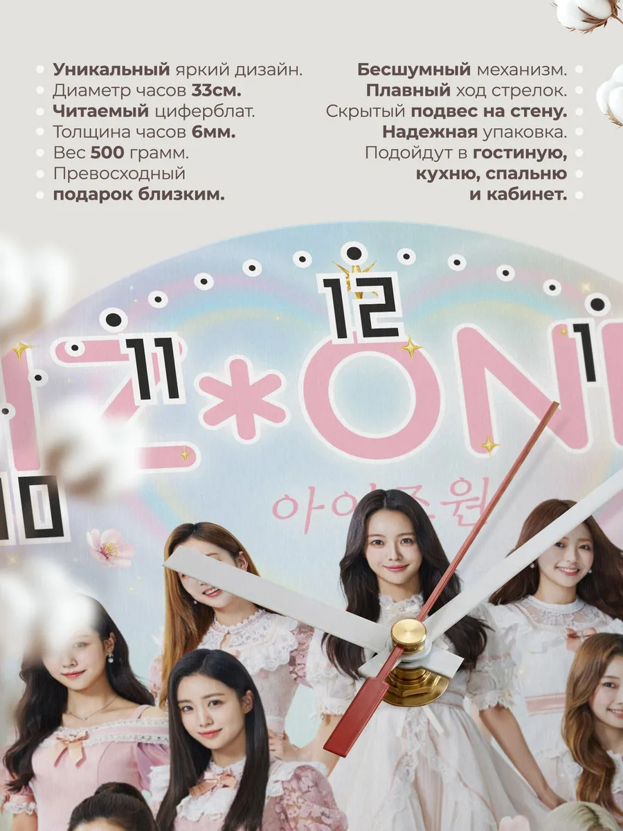Часы настенные "IZ*ONE" — фото 3