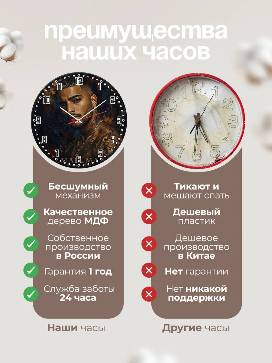 Часы настенные "Maluma" — фото 2