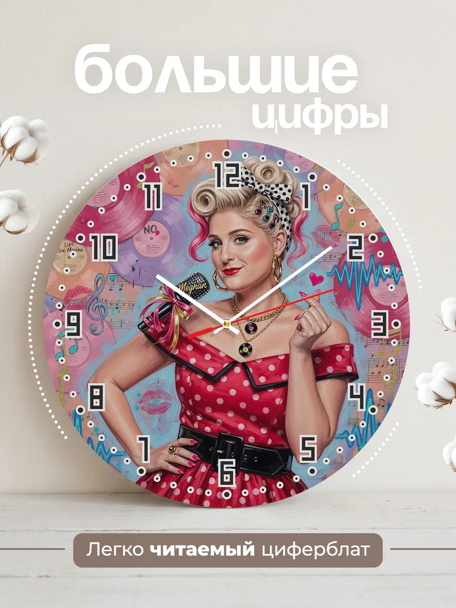 Часы настенные "Meghan Trainor" — фото 4