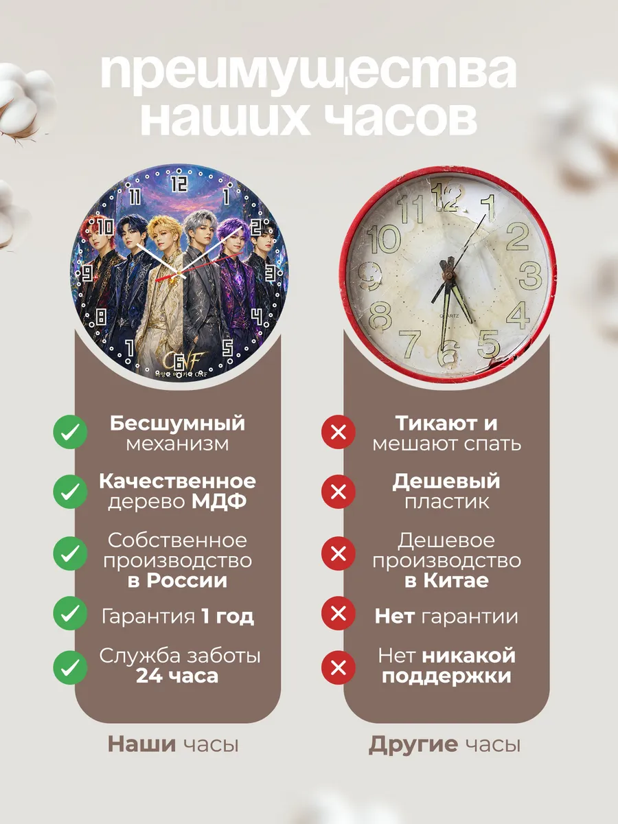 Часы настенные "ONF" — фото 2