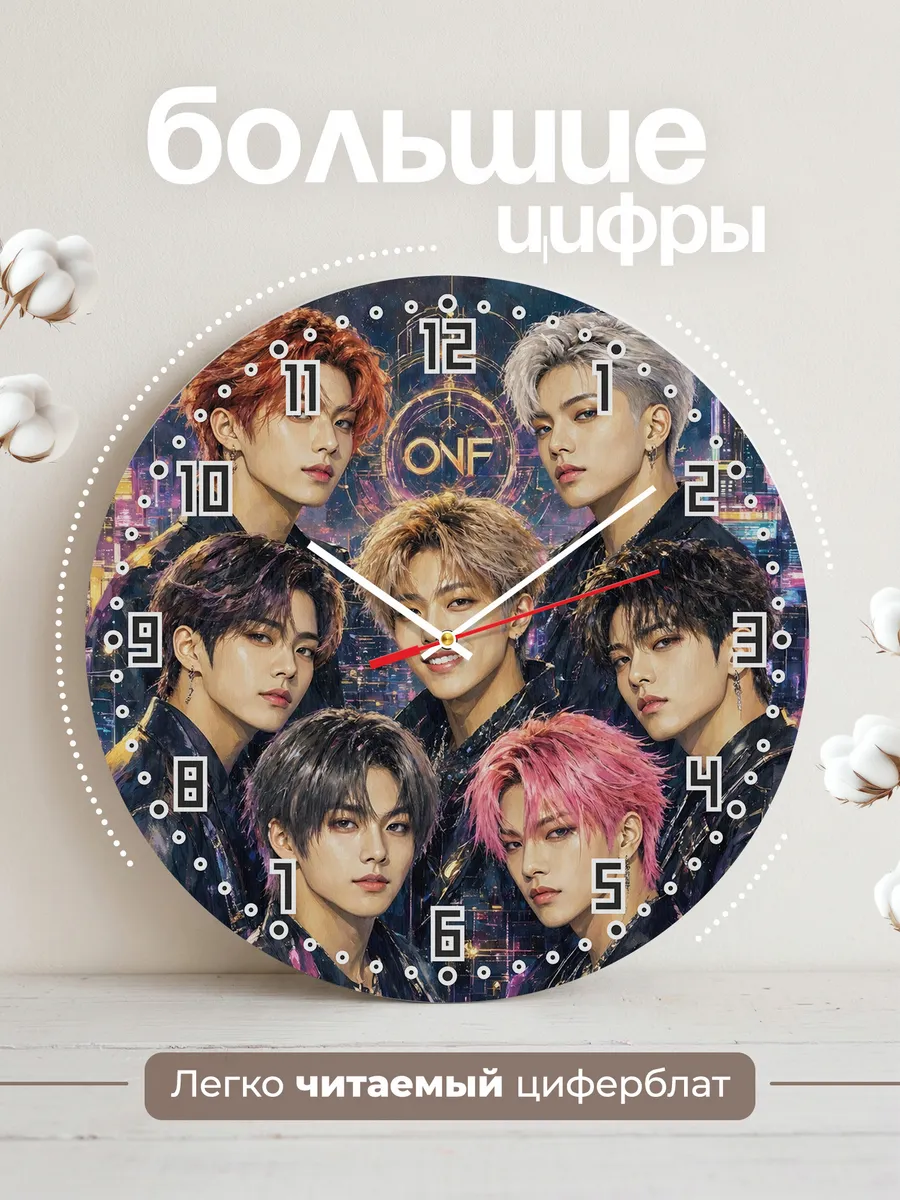 Часы настенные "Группа ONF" — фото 4
