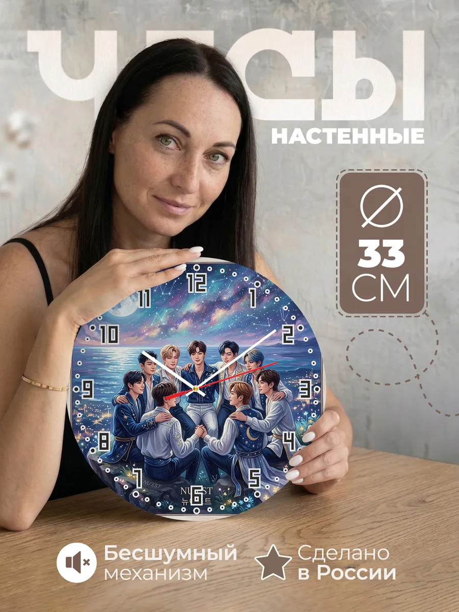 Часы настенные "Группа NU'EST"