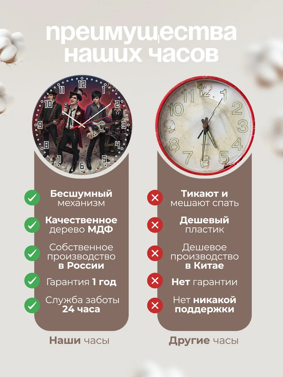 Часы настенные "Panic! at the Disco" — фото 2