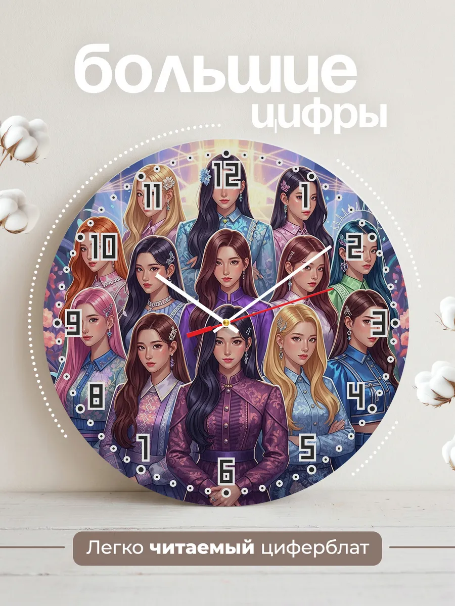 Часы настенные "Группа IZ*ONE" — фото 4