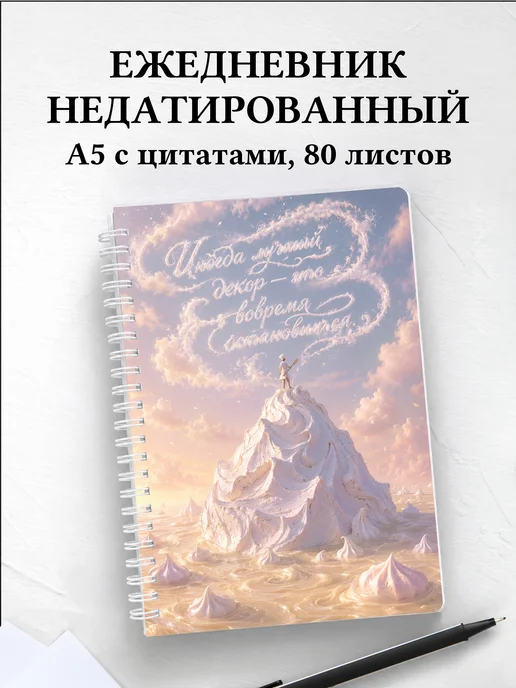 Ежедневник недатированный кондитера с мотивирующими цитатами