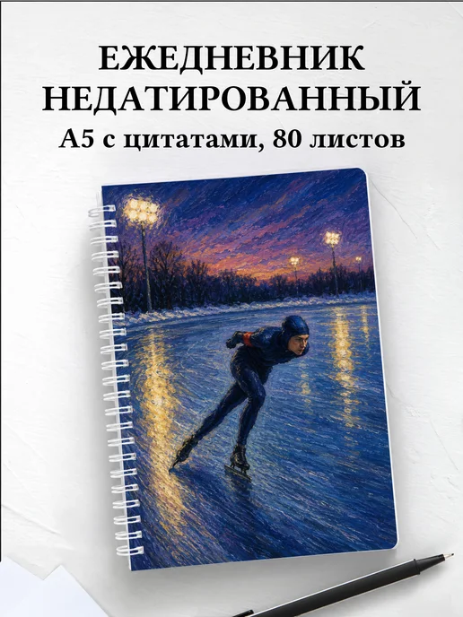 Ежедневник недатированный конькобежца