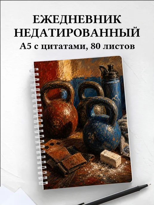 Ежедневник недатированный Тяжелая атлетика