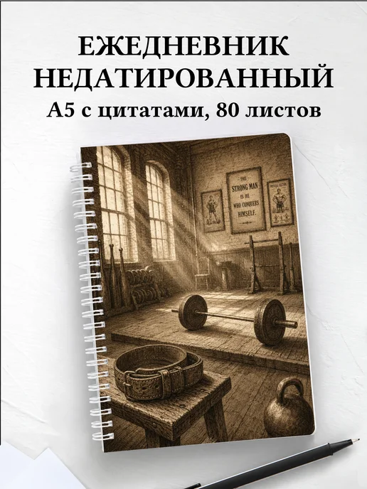 Ежедневник недатированный Тяжелая атлетика