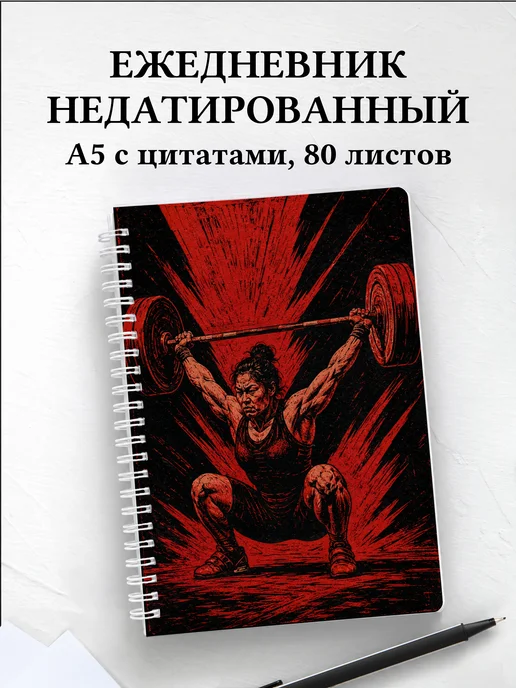 Ежедневник недатированный Тяжелая атлетика