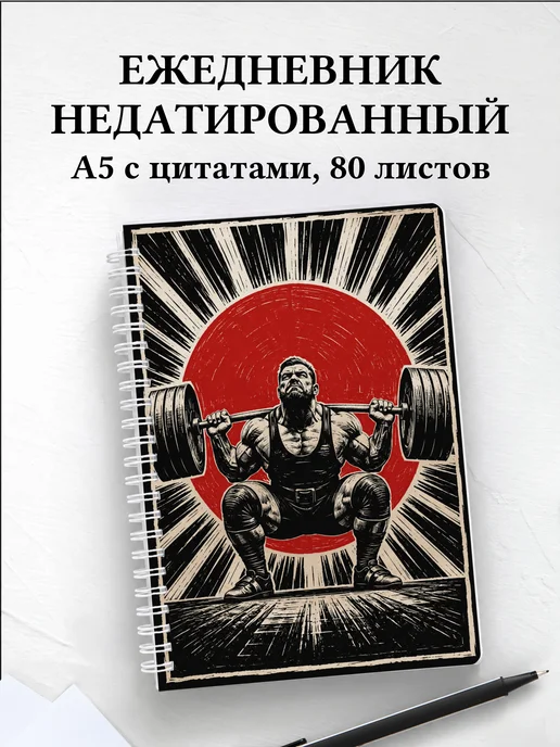 Ежедневник недатированный Пауэрлифтинг