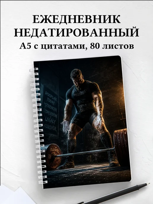 Ежедневник недатированный Пауэрлифтинг