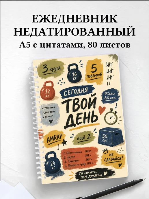 Ежедневник недатированный Кроссфит