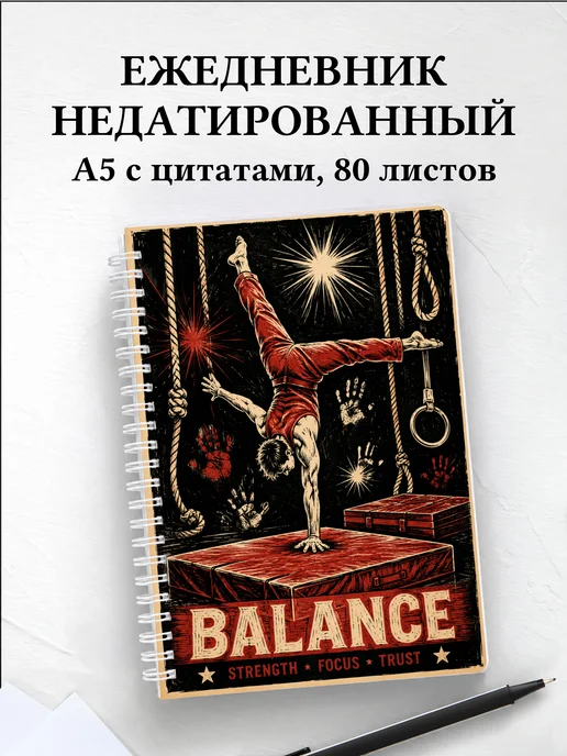 Ежедневник недатированный Акробатика