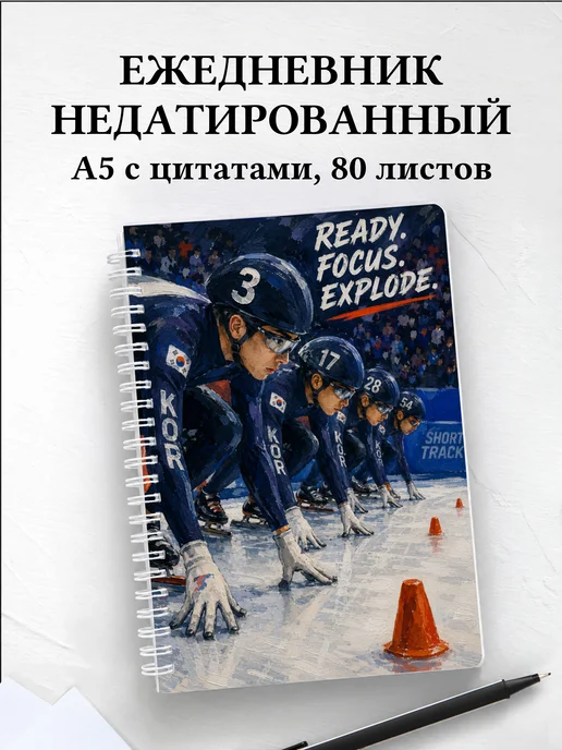 Ежедневник недатированный Шорт-трек