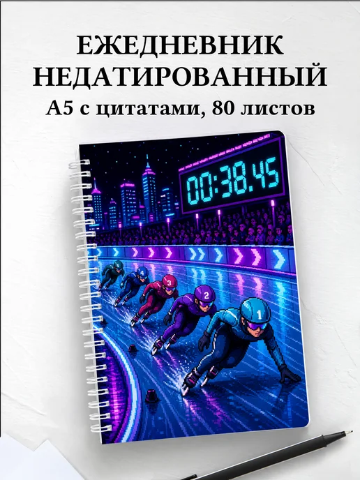 Ежедневник недатированный Шорт-трек