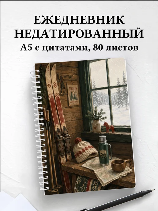 Ежедневник недатированный Горные лыжи
