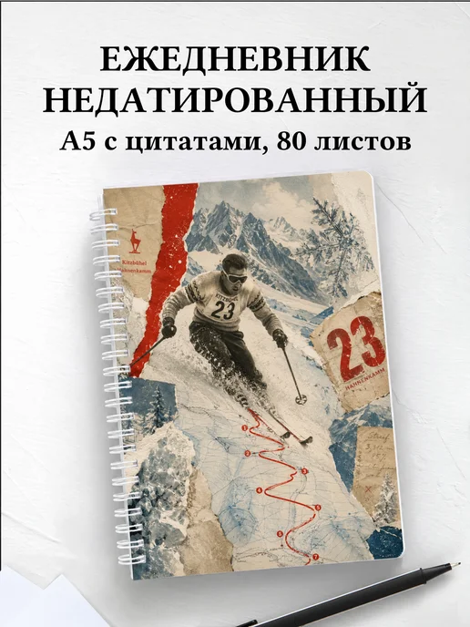 Ежедневник недатированный Горные лыжи