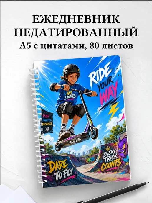 Ежедневник недатированный Самокатный спорт