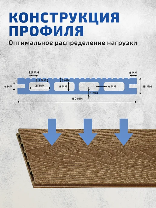 Террасная доска двухсторонняя 1,5м Дуб 2 шт, 2 м, 2 шт, фото 7